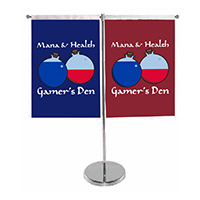 DOUBLE VERTICAL STYLE TABLE TOP FLAG